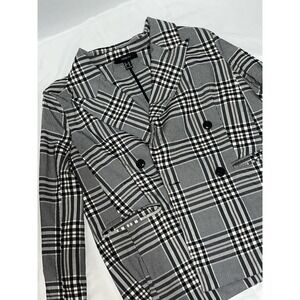 Forever 21 Plus Women's Size 0X US 12 Plaid Double Breasted Blazer Pea Coat